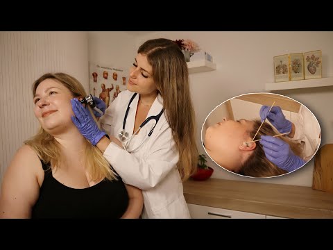 ASMR Ear Examination & Cleaning [Real Person] Detailed Medical Exam | Soft spoken Roleplay deutsch