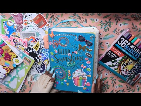 Whew Chile It's Been Awhile! Journal Update ASMR Journaling Over 100 Stickers