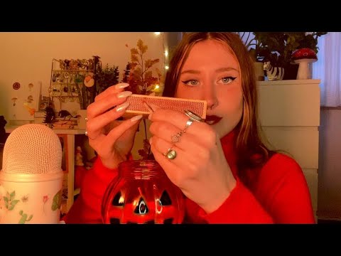 asmr | getting you ready for a halloween party (doing your hair, skincare & makeup)
