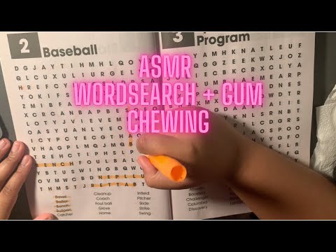ASMR | Word Search + Gum Chewing To Help You Fall Asleep