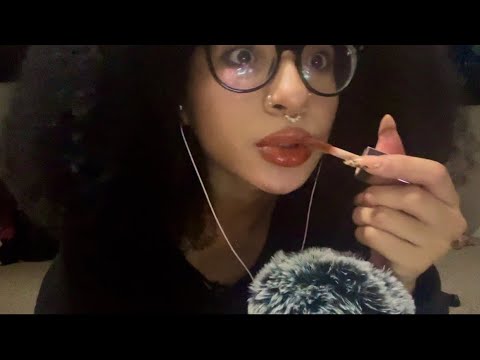 Asmr Lipgloss application & EXTREME mouth sounds