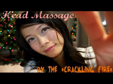 Head & Scalp Massage by the Crackling Fire ASMR - with countdown from 100
