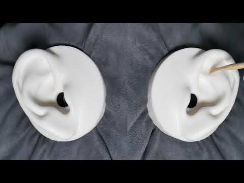 ASMR Intense Ear Cleaning (No Talking) - Wet Tissue / Cotton Swab / Wooden & Fluffy / Brush