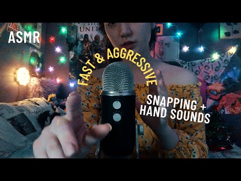 ASMR FAST & AGGRESSIVE Finger Snapping, Invisible Scratching + Other Hand Sounds