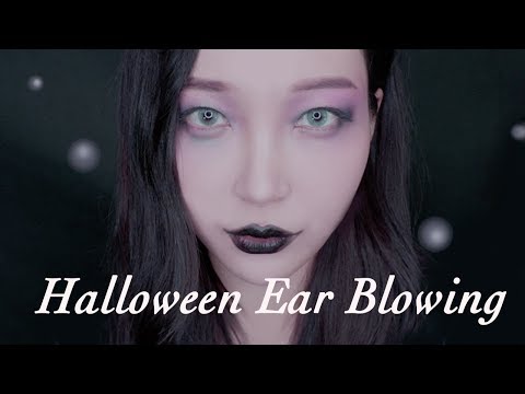 ASMR Ear Blowing🌬from Halloween Witch Soothing Deep Breathing