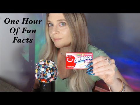 ASMR Gum Chewing Random Facts | ONE HOUR | Clicky Whisper #funfacts #randomfacts #asmr