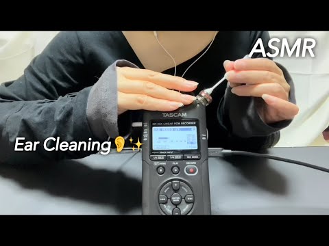 【ASMR】綿棒を使った優しくコショコショ耳のお掃除👂🧹Gentle ear cleaning with cotton swabs☺️