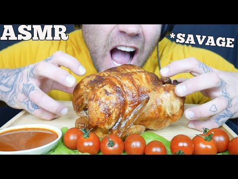 ASMR WHOLE ROTISSERIE CHICKEN (EATING SOUNDS) NO TALKING *HUBBY EDITION | SAS-ASMR
