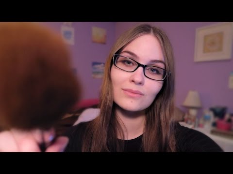 ASMR Doing Your Makeup Roleplay - Whispering, Personal Attention, Face Brushing, Tapping,