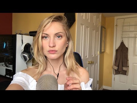ASMR TINGLY FINGER FLUTTERS | Mouth Sounds, Mic Stroking, Repetitive Words