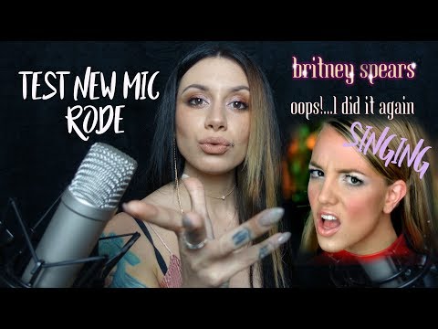 ASMR SINGING BRITNEY SPEARS + NEW MIC TEST 🎤  DIFFERENT SOUNDS