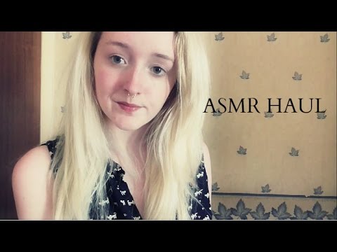 ASMR - Collective Haul & Try On - Binaural Fabric Scratching, Sticky Sounds - Soft Spoken - (Acevog)