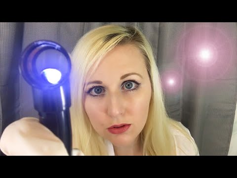 ASMR Experimental Eye Examination | Gloves, Pen Light, Mumbling