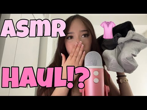 ASMR haul timeee (close whispers + fabric sounds)