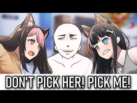 Neko & Pup Fight Over You (ft. darlingstrawb) [Monster Girl Roleplay]