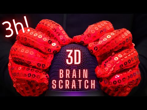 Asmr Mic Scratching - Brain Scratching with Sequin Gloves | Asmr No Talking for Sleep ( 3 Hours )