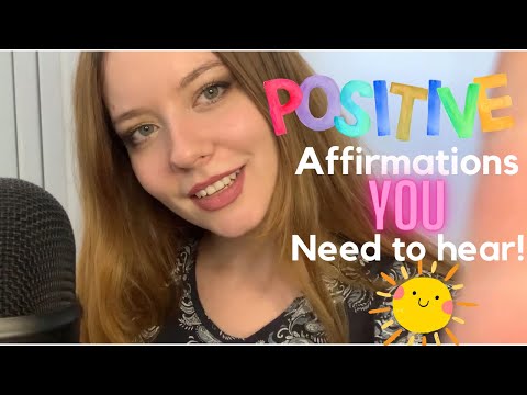 ASMR | Positive Thoughts and Affirmations YOU Need for Self Worth!🍀☀️✨🌟 Close-up Whispers