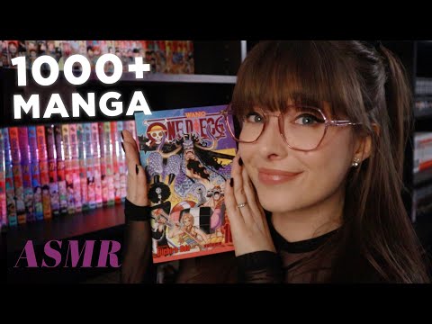 ASMR 📕Counting HUGE 1000+ Manga Collection!📕 Whispers, Crinkles, Tapping, Tracing, Brushing & More!