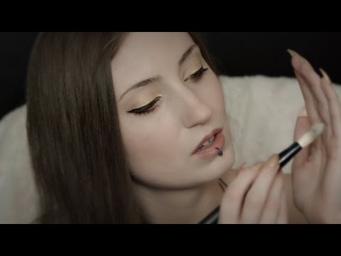ASMR SHANY Make up brushes: Ear brushing/nail tapping
