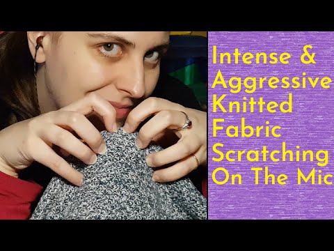 ASMR Intense & Aggressive Knitted Fabric Scratching On The Mic - No Talking Background ASMR