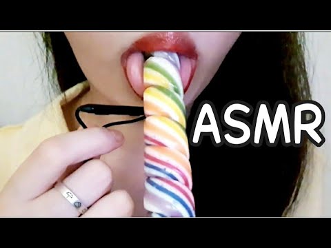 [ASMR🍭&👄]롤리팝 사탕 먹방|입소리|Lollipop Candy Eating Sound|ASMR Muckbang| Mouth sound |NOTalking|ロリポップあめモッパン
