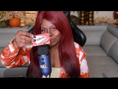 SOFT WHISPERING THANKSGIVING FOOD ASMR CHEWING GUM