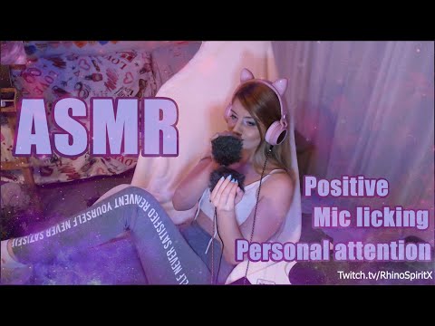 👅 ASMR | Positive ear licking, kisses and breathing!👄personal attention