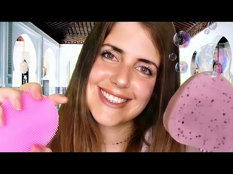 ASMR deutsch Flüstern | HAMAM MASSAGE ROLEPLAY | Ich massiere dich mit Schaum | washing you (german)