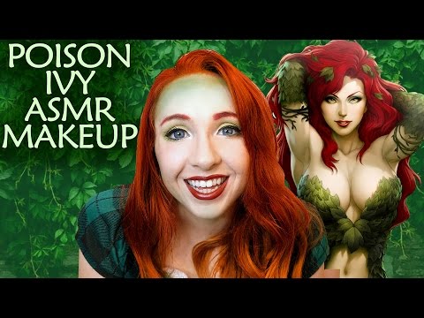 ASMR Makeup Tutorial Poison Ivy Halloween Makeup Soft Spoken Relaxation
