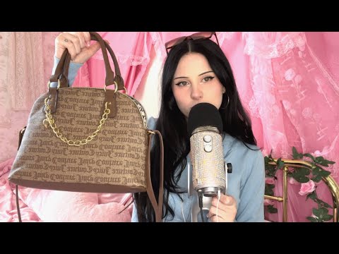 Whats in My Juicy Couture Bag 🖤 ASMR