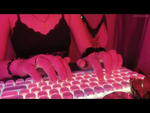 ASMR 🔥 Girl Typing on Mechanical Keyboard (no talking, music from another room)