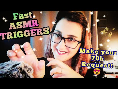 ASMR Ear to Ear FAST Triggers & Intense Whisper Ramble (70k Requests OPEN Comment in this Video)