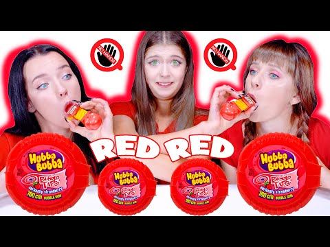 ASMR Eating Only Red Food with Friends Hands Mukbang