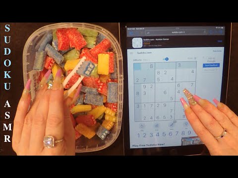 ASMR Gummy Candy Eating & SUDOKU on iPad | Whispered Ramble