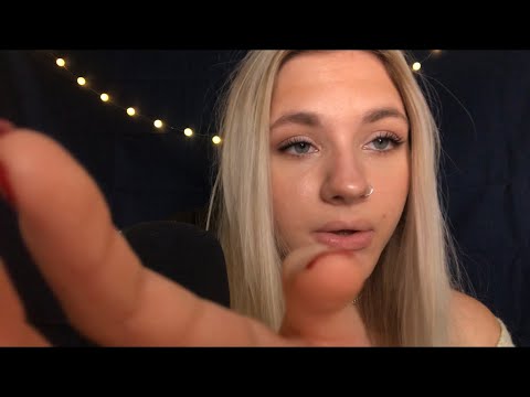 ASMR|🌜 Close Whisper-Trigger Words| Hand Movements| Mouth Sounds