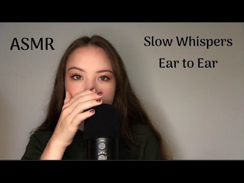 (ASMR) Slow Whispers (Ear to Ear, Cupping the Mic, Trigger Words, Reading)