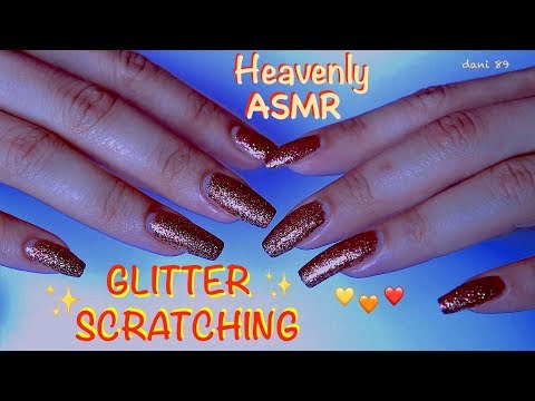 😴 SCRATCHING on NAILS ... Scratching on GLITTER! ✨ Relaxing sound for new ASMR experience ✨