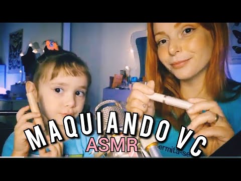 ASMR/MAQUIANDO VC 😴 COM CONVIDADA ESPECIAL #asmrmakeup #asmr