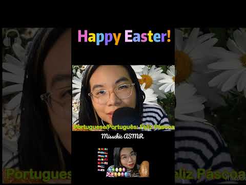 ASMR HAPPY EASTER IN DIFFERENT LANGUAGES (Whispering) 🐥🐰 #Shorts