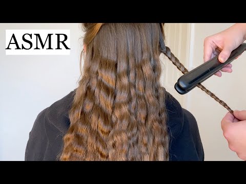 ASMR Making "Braid Curls" on My Sister 🌸 Relaxing Hair Styling, Hair Play, Hair Brushing, No Talking