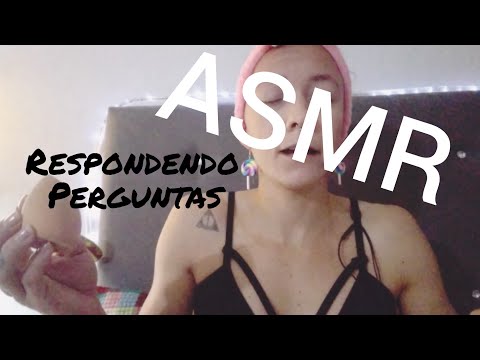 ASMR- Responde perguntas dos escritos ❤️ (Responde e maquia) #toppings  #sonsdeboca