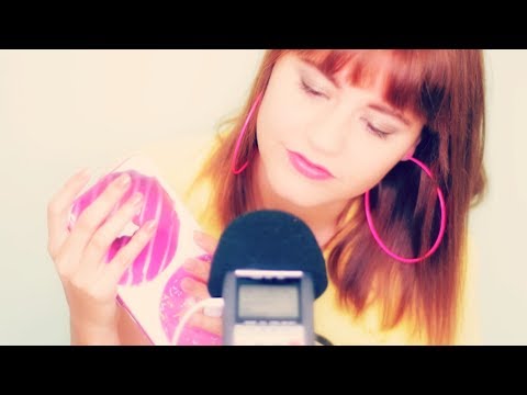 ASMR Tapping and Sticky Fingers on the Doughnut Clutch, Close Whispers, Mini-haul