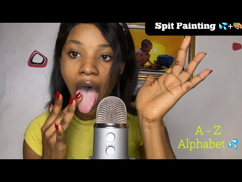 ASMR Spit Painting Alphabet With Words On You| Personal Attention~ Positive Affirmations