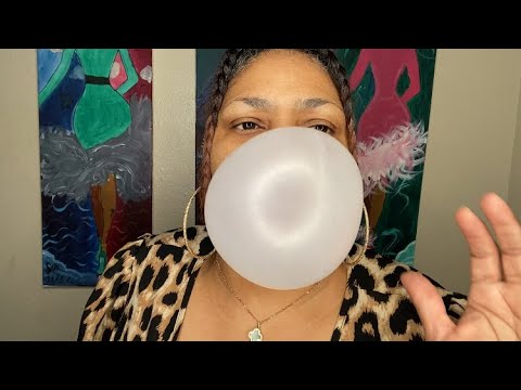 ASMR Bubble Gum | ASMR Blowing Big Bubbles + asmr tingles Gum Chewing Sounds
