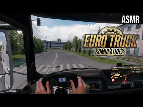 ASMR Euro Truck Simulator 2 + sussurros + mãos reais!