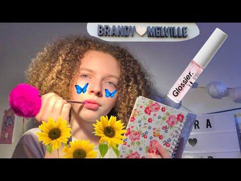 ASMR| SOFT GIRL 🦋✨ does your makeup in class!