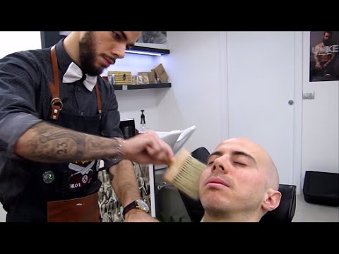 Binaural ASMR clippers and Brush sounds - Young Italian Barber - no talking
