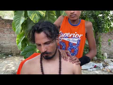 Youngest kids Barber relaxing Head Massage by Chhotu to YOGi ( Ep-48)
