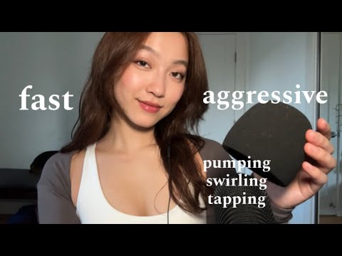 ASMR For Those Who Like It Fast 🎙️ Mic Pumping Swirling Tapping Scratching 🖤 (ft. Dossier)
