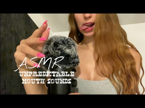 ASMR | UNPREDICTABLE FAST MIC SCRATCHING with MOUTH SOUNDS and NAIL TAPPING✨